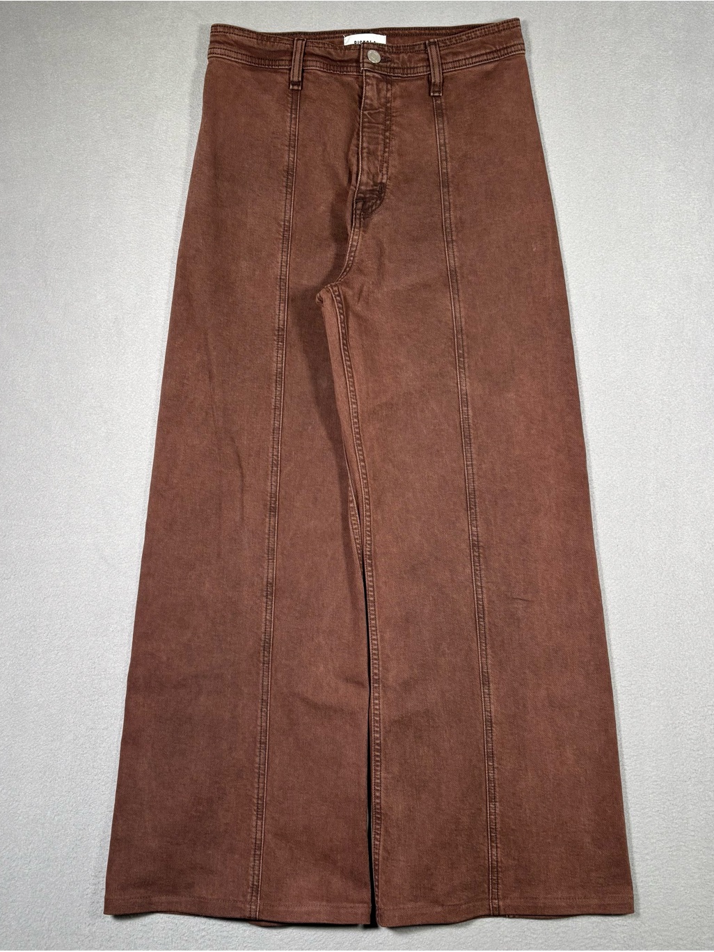 Pistola Penny Seamed High Rise Wide Leg Jeans Women’s 27 Dark Roast Brown Pants